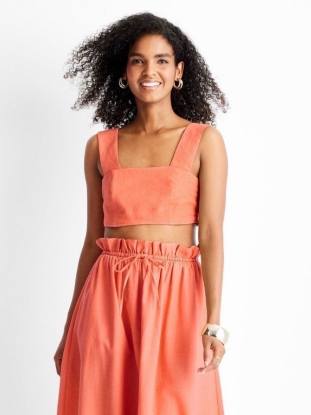 Square-Neck Crop Top and Skirt by Jenny K. Lopez